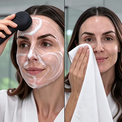 Electric Silicone Facial Cleansing Brush – 3 Speed, Waterproof & Rechargeable