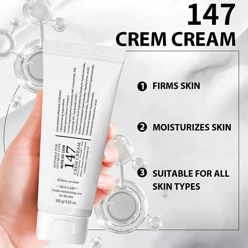 147 Ceramide & Hyaluronic Acid Moisturizing Cream – Hydrating Skin Care | 100g