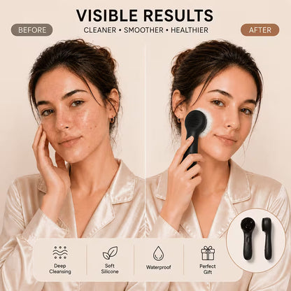 Electric Silicone Facial Cleansing Brush – 3 Speed, Waterproof & Rechargeable