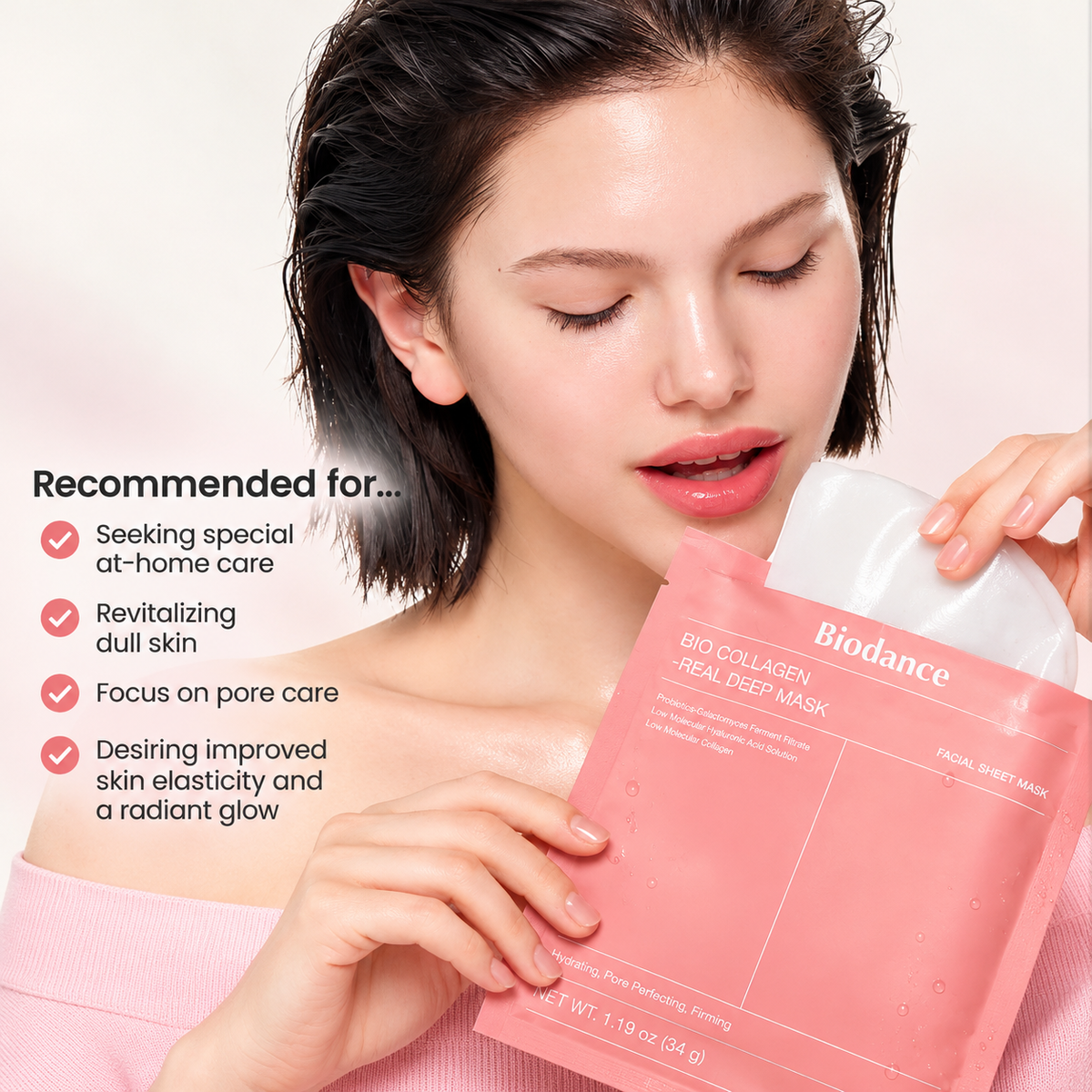 Biodance Bio Collagen Real Deep Mask – Pack of 4 Sheets | Hydrating & Firming