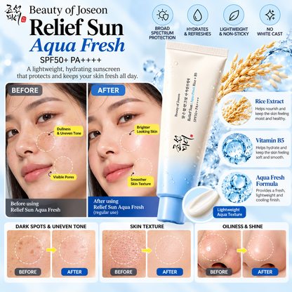 Beauty of Joseon Relief Sun Aqua-Fresh Rice + B5 Sunscreen SPF 50+ PA++++