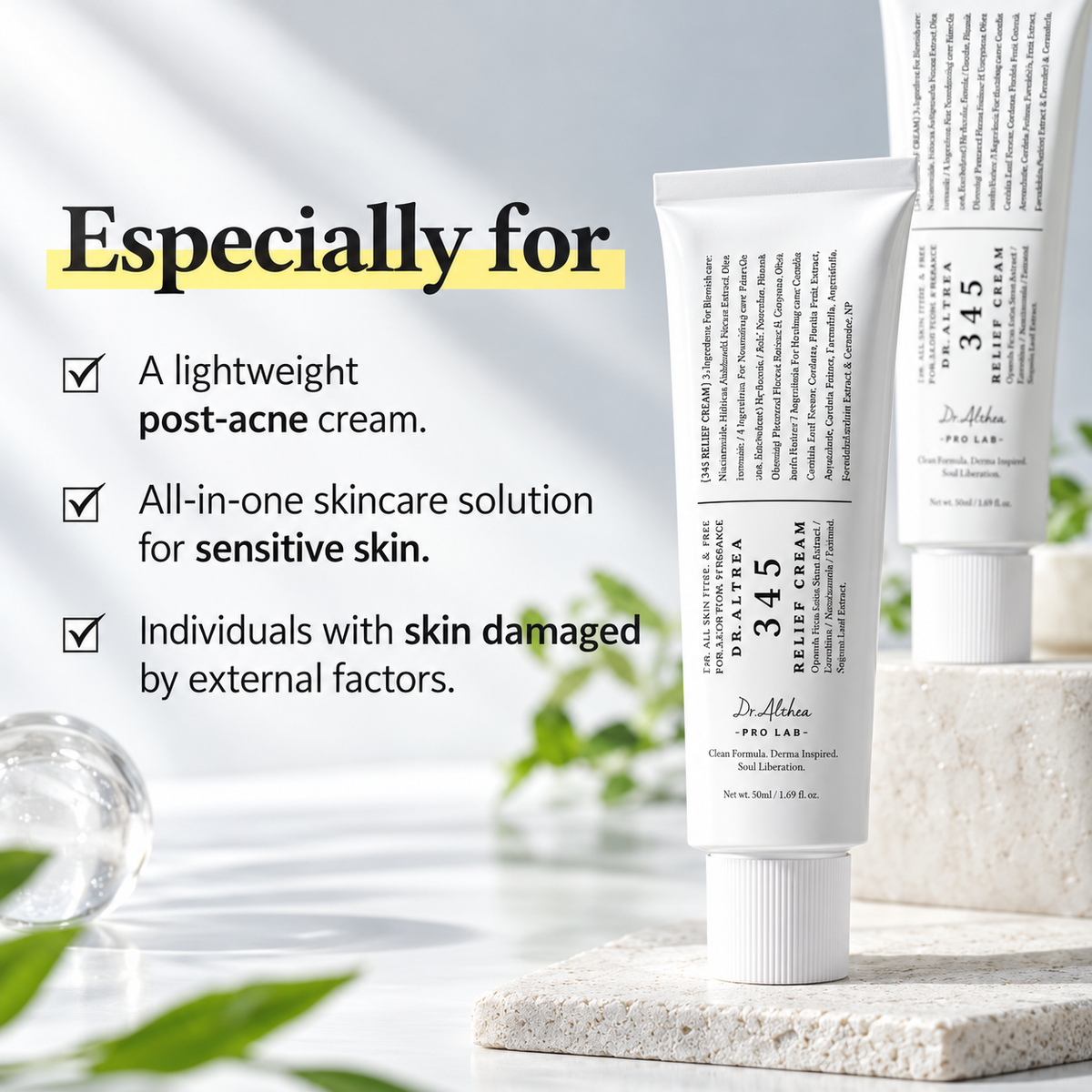 Dr. Althea 345 Relief Cream – Blemish Care & Skin Barrier Repair (50ml)