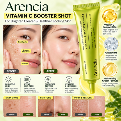 Arencia Vitamin C Booster Shot Face & Eye Cream Moisturizer – 30ml
